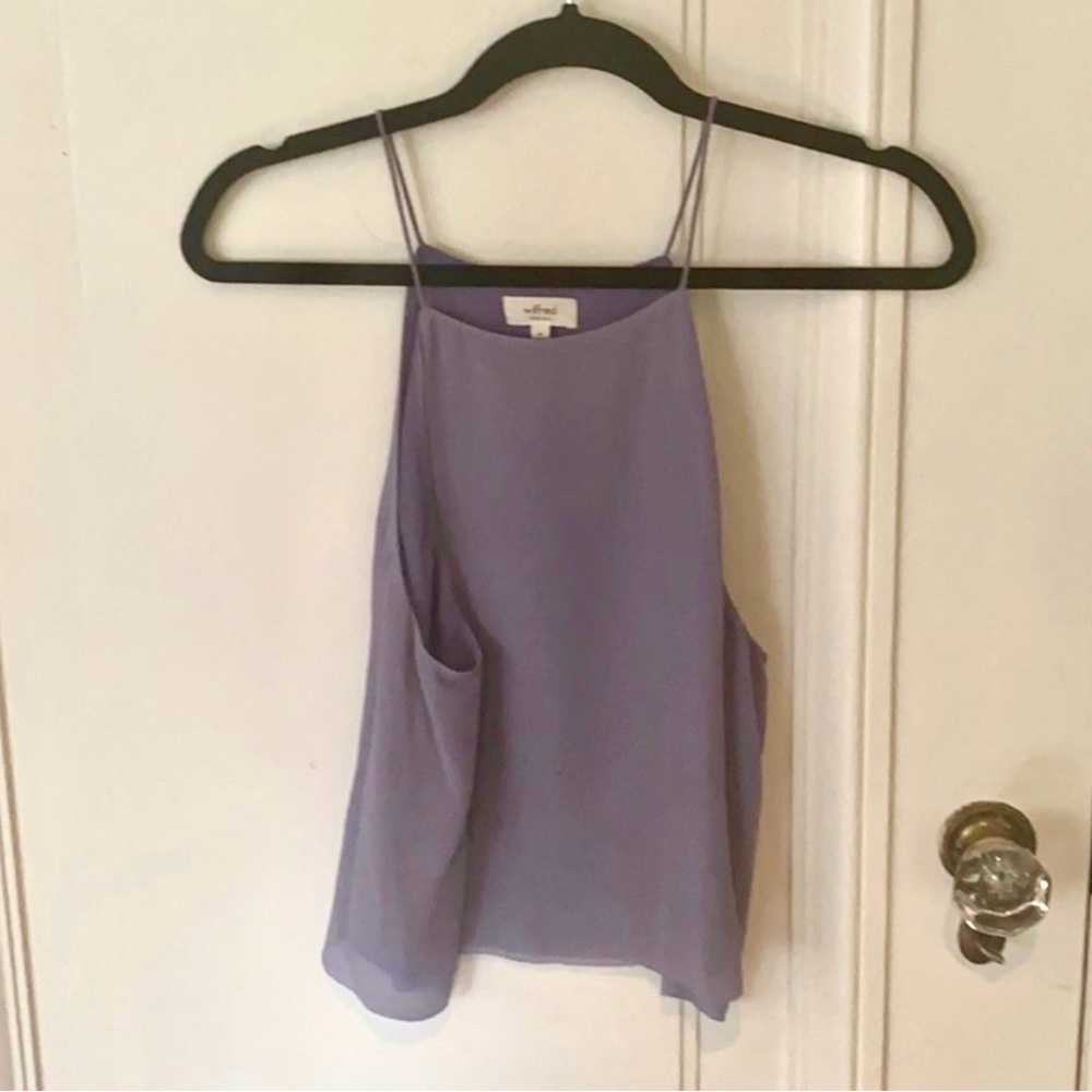 Wilfred Babaton Aritzia Purple Cami High Neck Camisole Business Casual